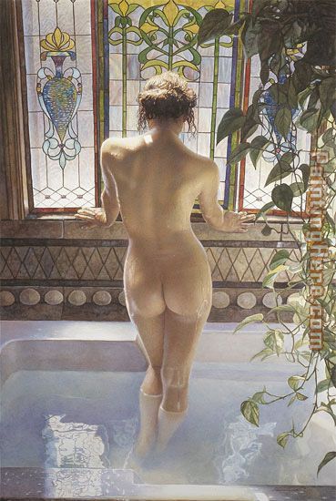 Morning Bath painting - Steve Hanks Morning Bath art painting